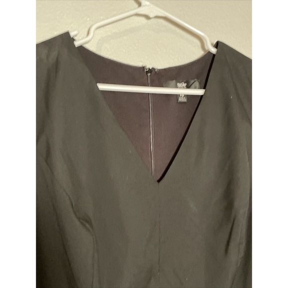 MOSSIMO SLEEVELESS BLACK DRESS LINED V-NECK KNEE LENGTH WOMENS SIZE 16 NWT - Picture 3 of 6